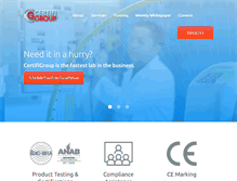 Tablet Screenshot of certifigroup.com